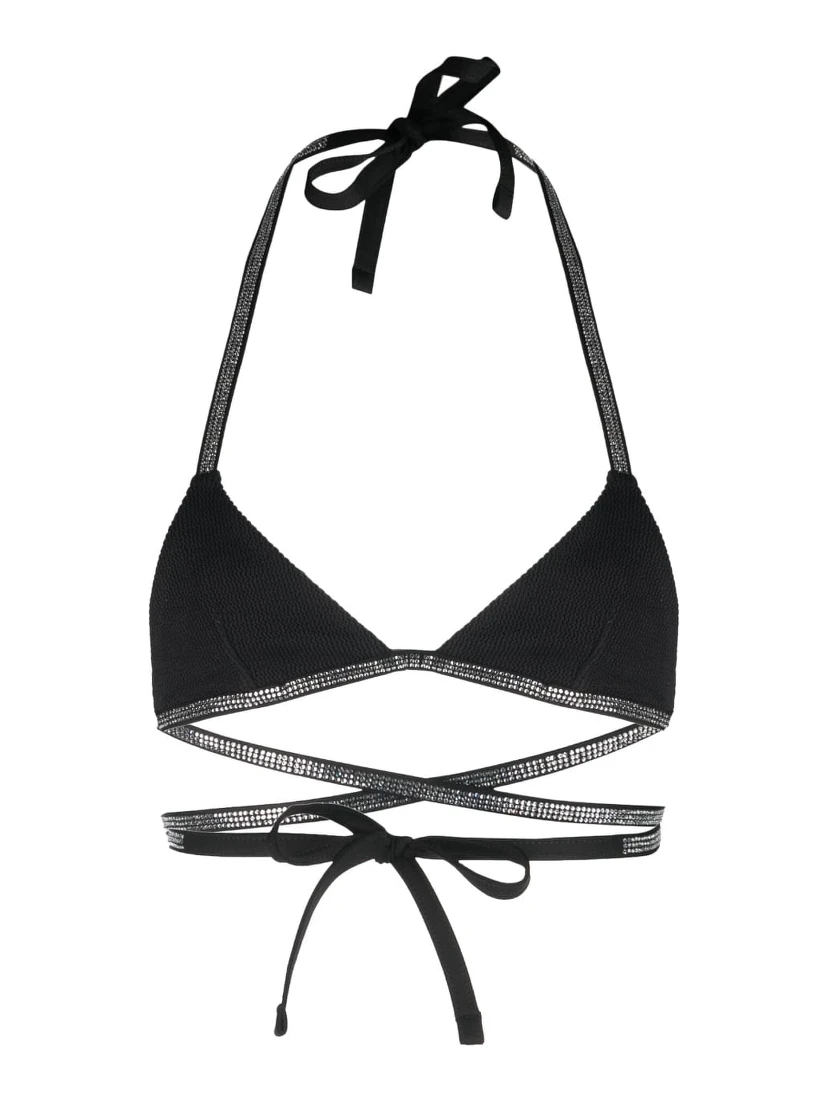 Synthetic Fibers Beachwear In Black