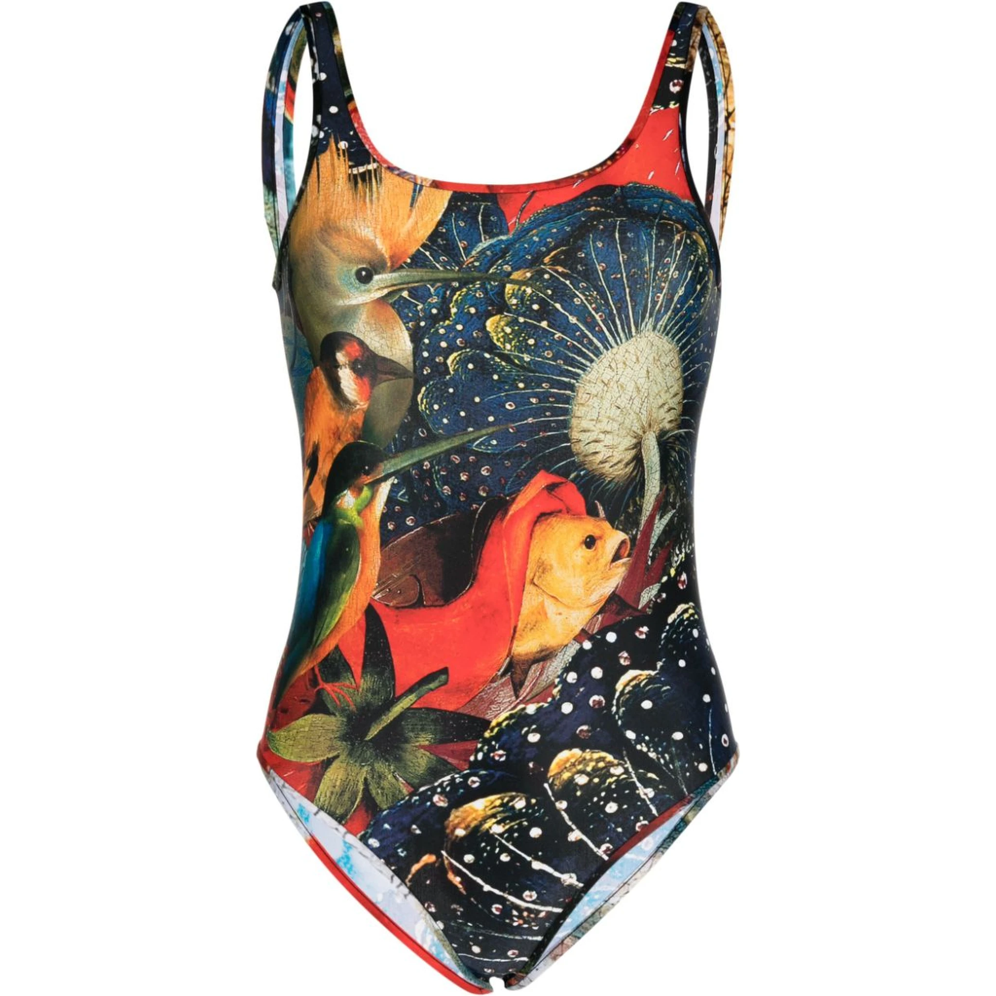 Printed Bodysuit In Multicolour