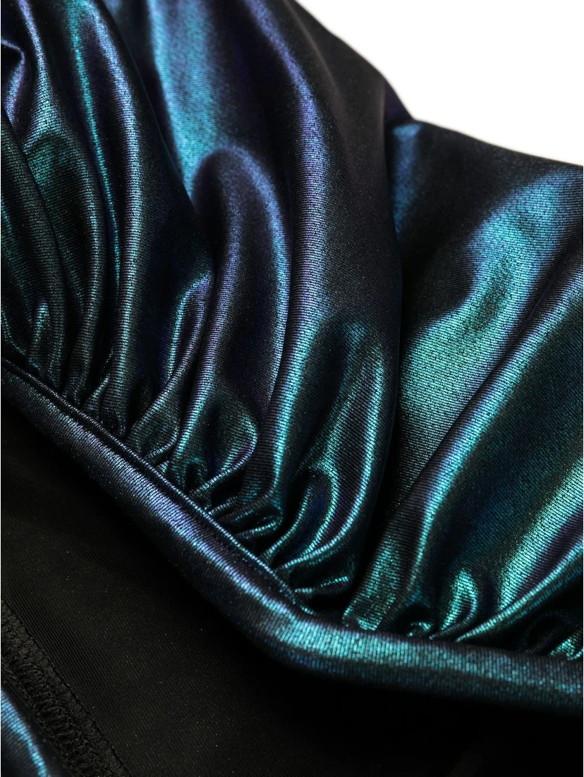 Prong Iridescent One Piece Swimsuit In Green