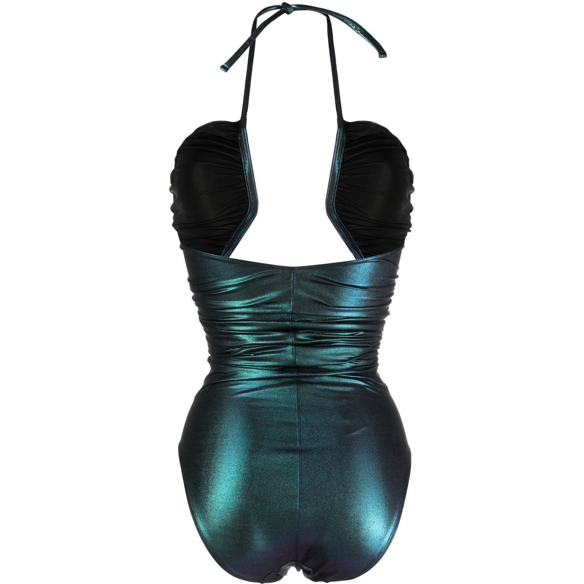Prong Iridescent One Piece Swimsuit In Green
