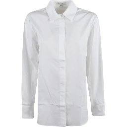 Button-down Cotton Shirt In White