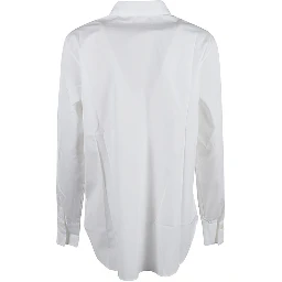 Button-down Cotton Shirt In White