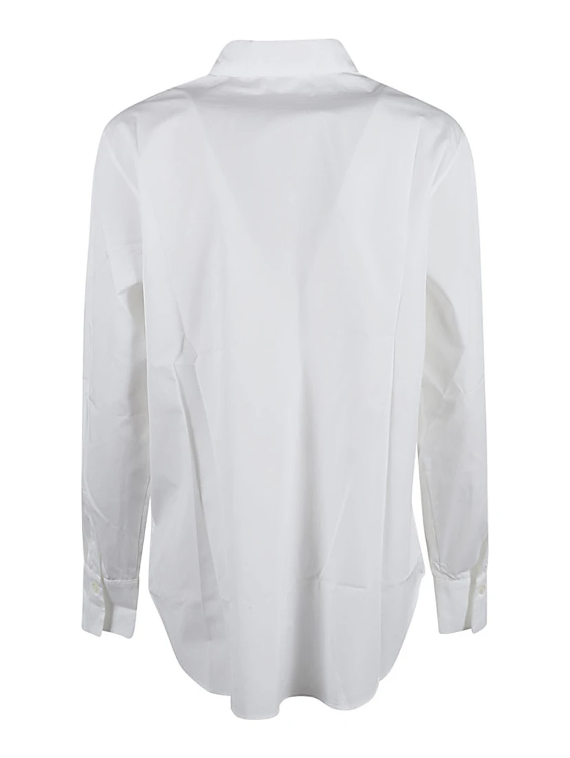 Button-down Cotton Shirt In White