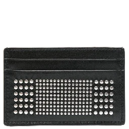 studded leather card holder