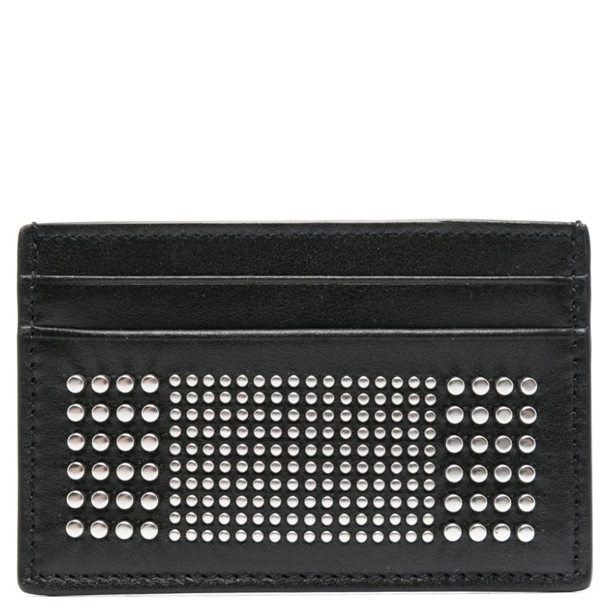 studded leather card holder
