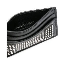 studded leather card holder