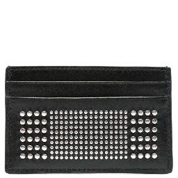 studded leather card holder