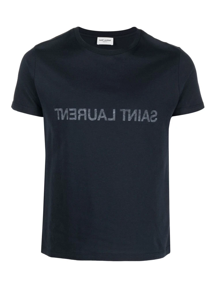Saint Laurent  T-shirts and Polos Blue