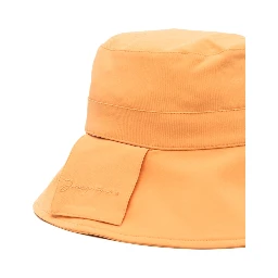 Bando Cotton Blend Wide Brim Hat In Orange