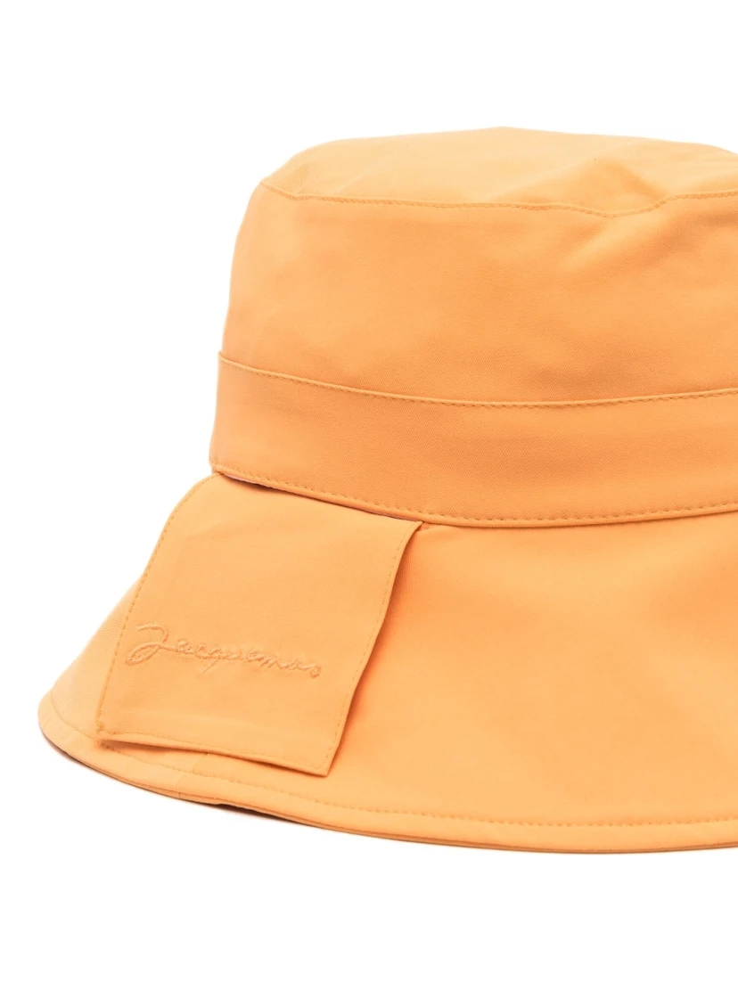 Bando Cotton Blend Wide Brim Hat In Orange