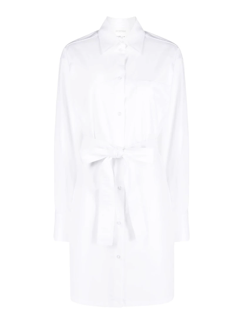 Sport Max Cotton Shirtdress In White