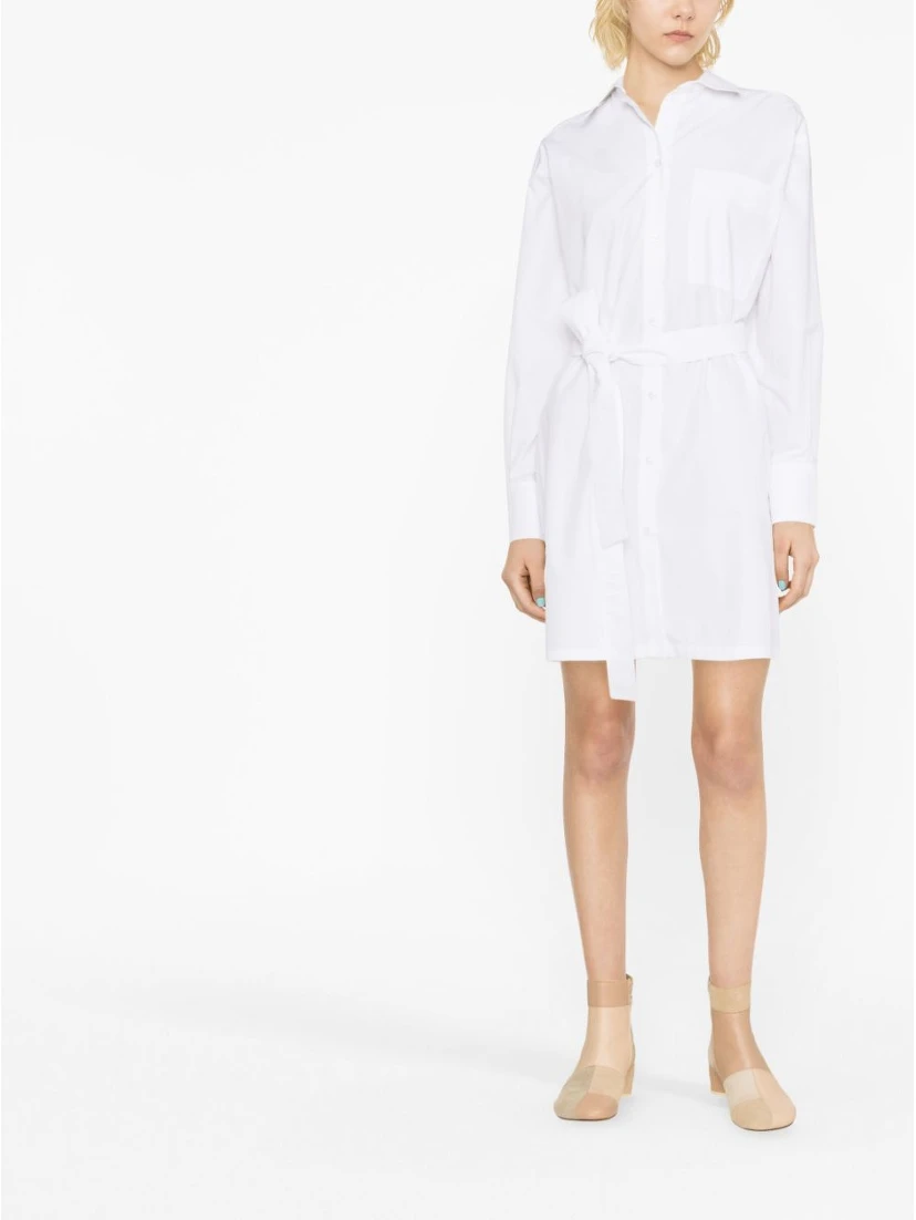 Sport Max Cotton Shirtdress In White