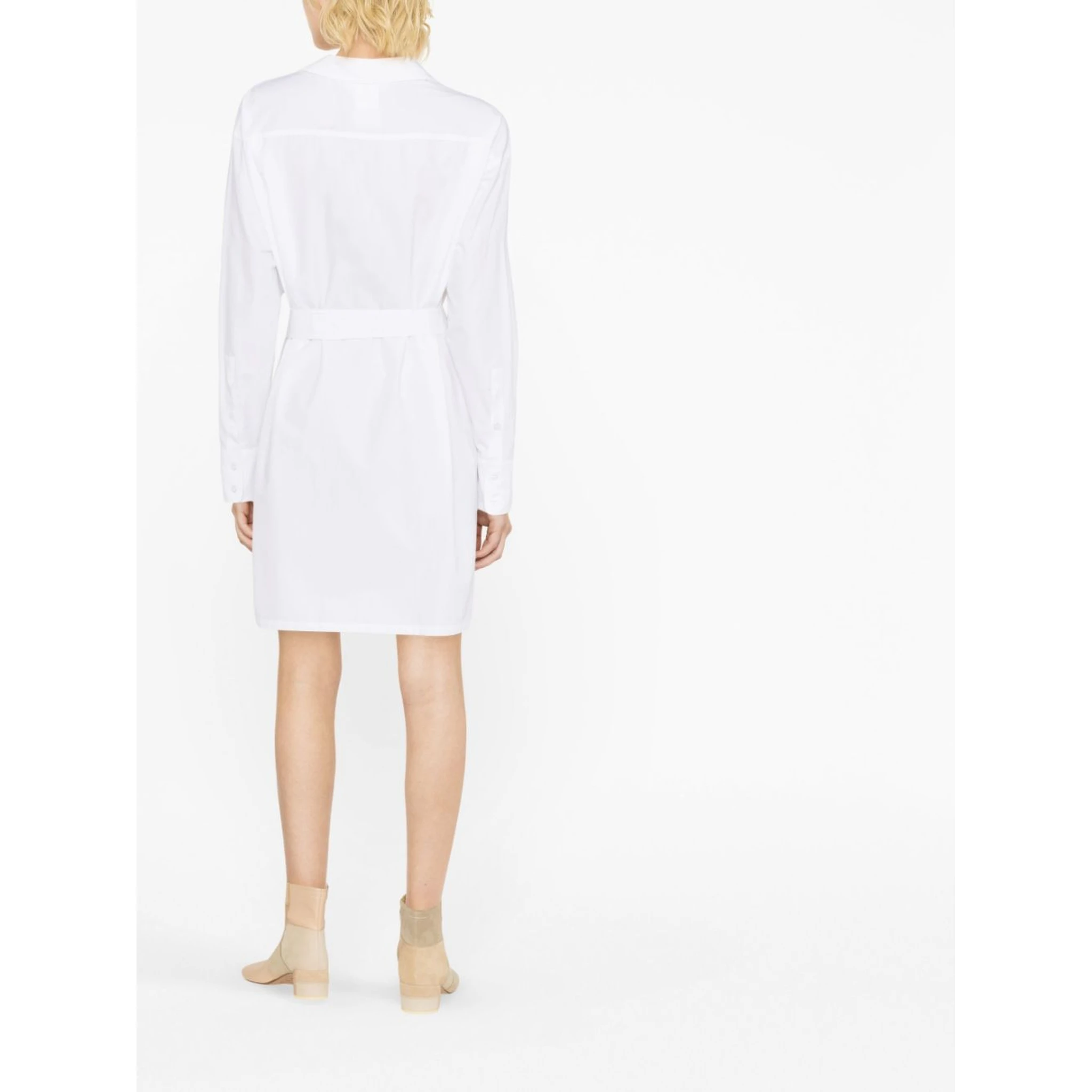 Sport Max Cotton Shirtdress In White