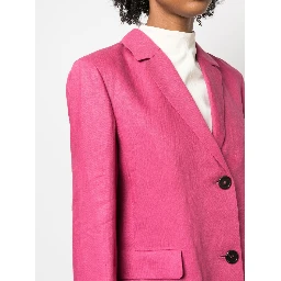 Tyrian Purple Linen Sofia Blazer