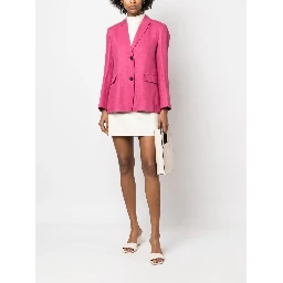 Tyrian Purple Linen Sofia Blazer