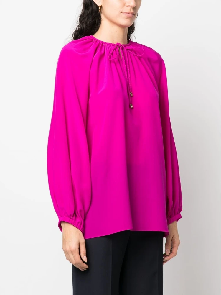 self-tie silk blouse alternative
