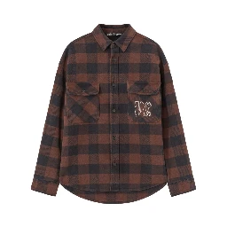 Flannel Overshirt With Check Motif