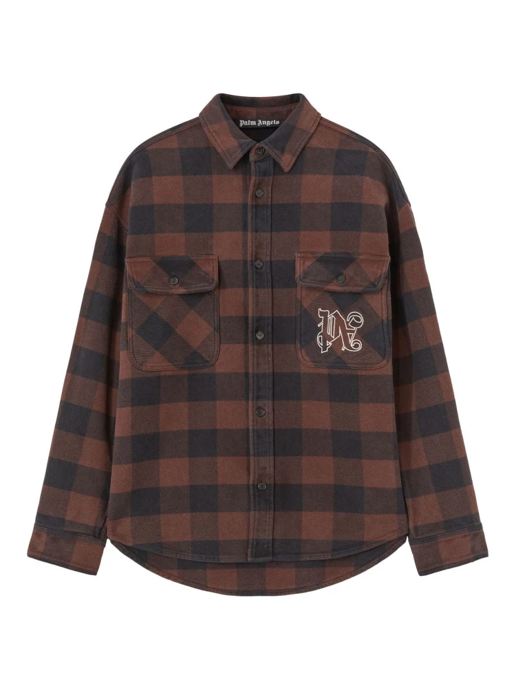Flannel Overshirt With Check Motif
