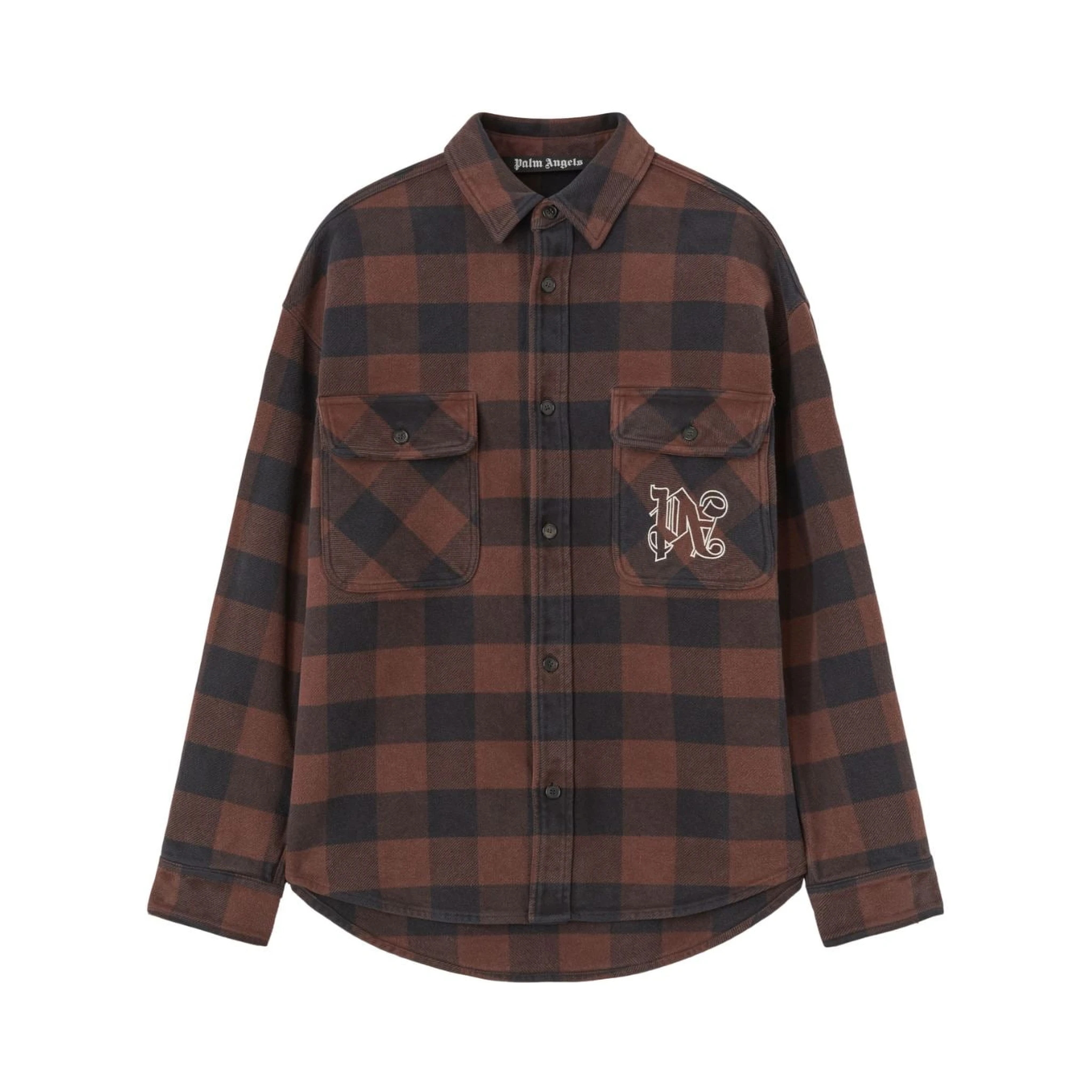 Flannel Overshirt With Check Motif