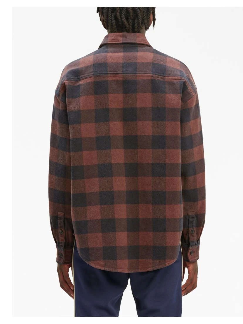 Flannel Overshirt With Check Motif