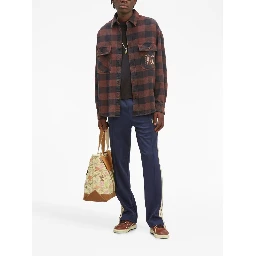 Flannel Overshirt With Check Motif