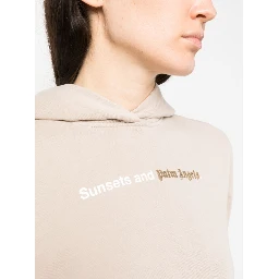 logo-print cotton hoodie