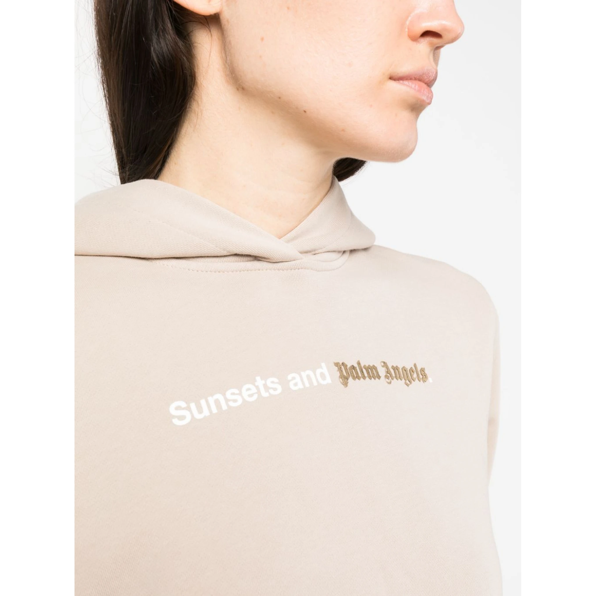 logo-print cotton hoodie