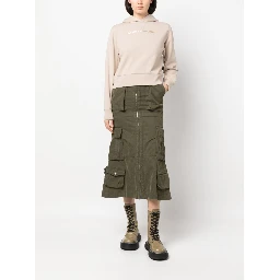 logo-print cotton hoodie