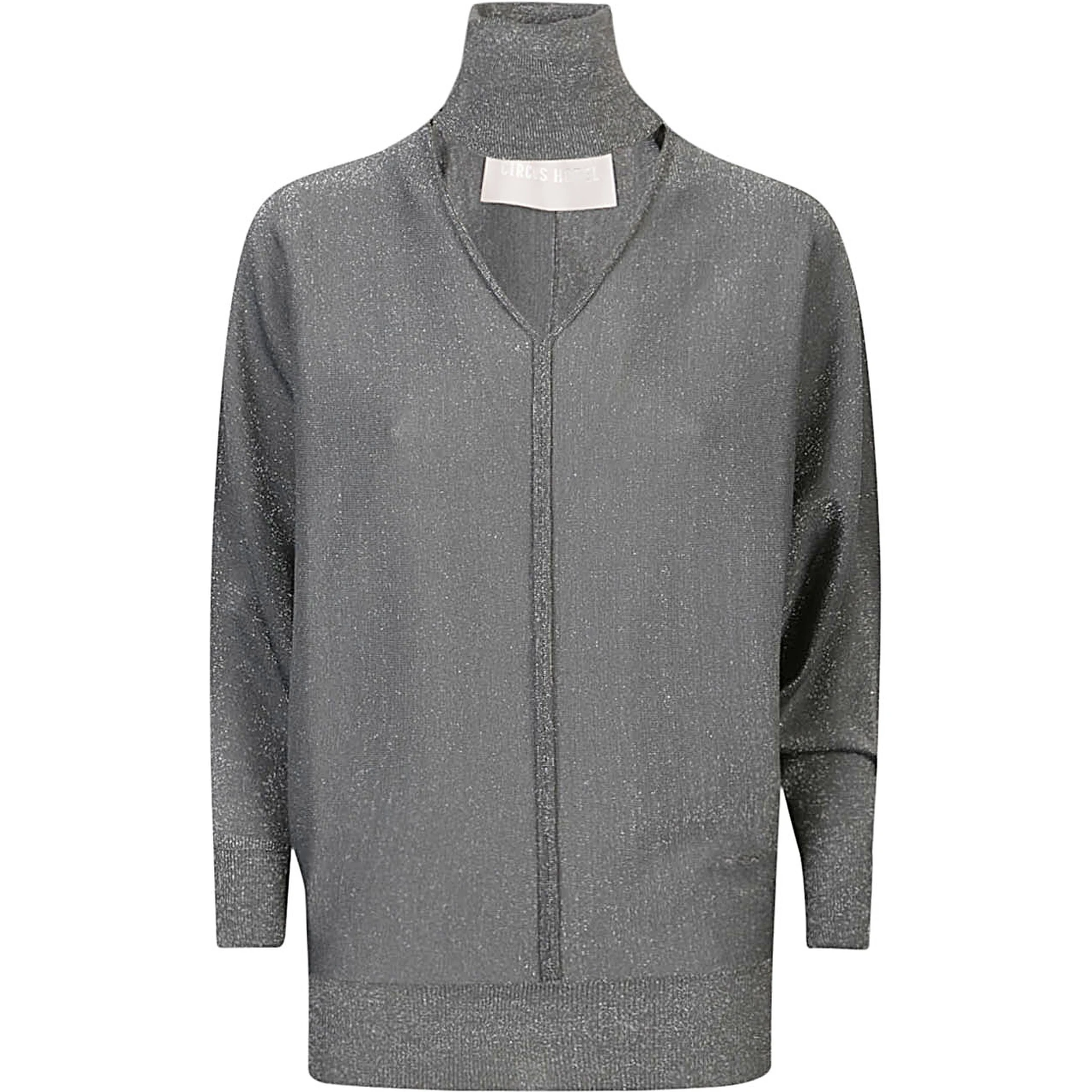Viscose Turtleneck Sweater In Grey