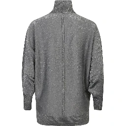 Viscose Turtleneck Sweater In Grey