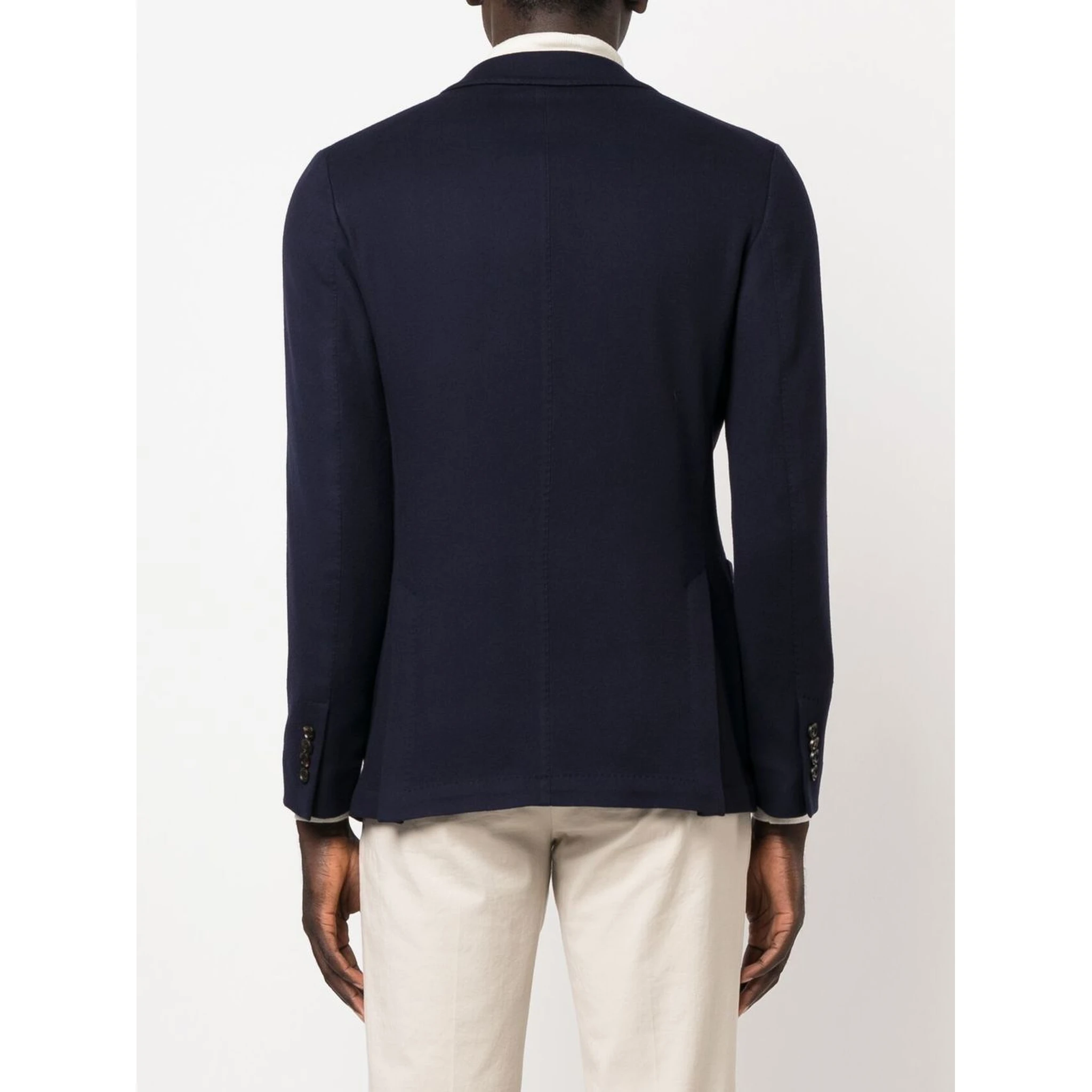 Wool Single-breasted Jacket In Blue