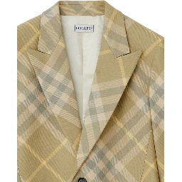 checked tailored single-breasted blazer