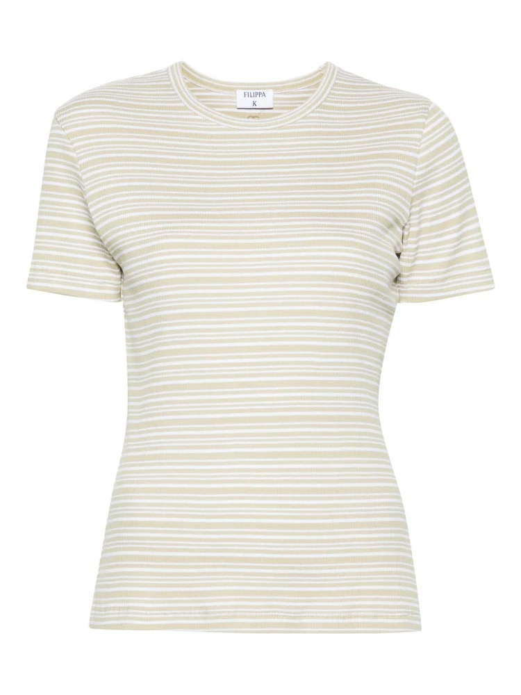 striped ribbed T-shirt