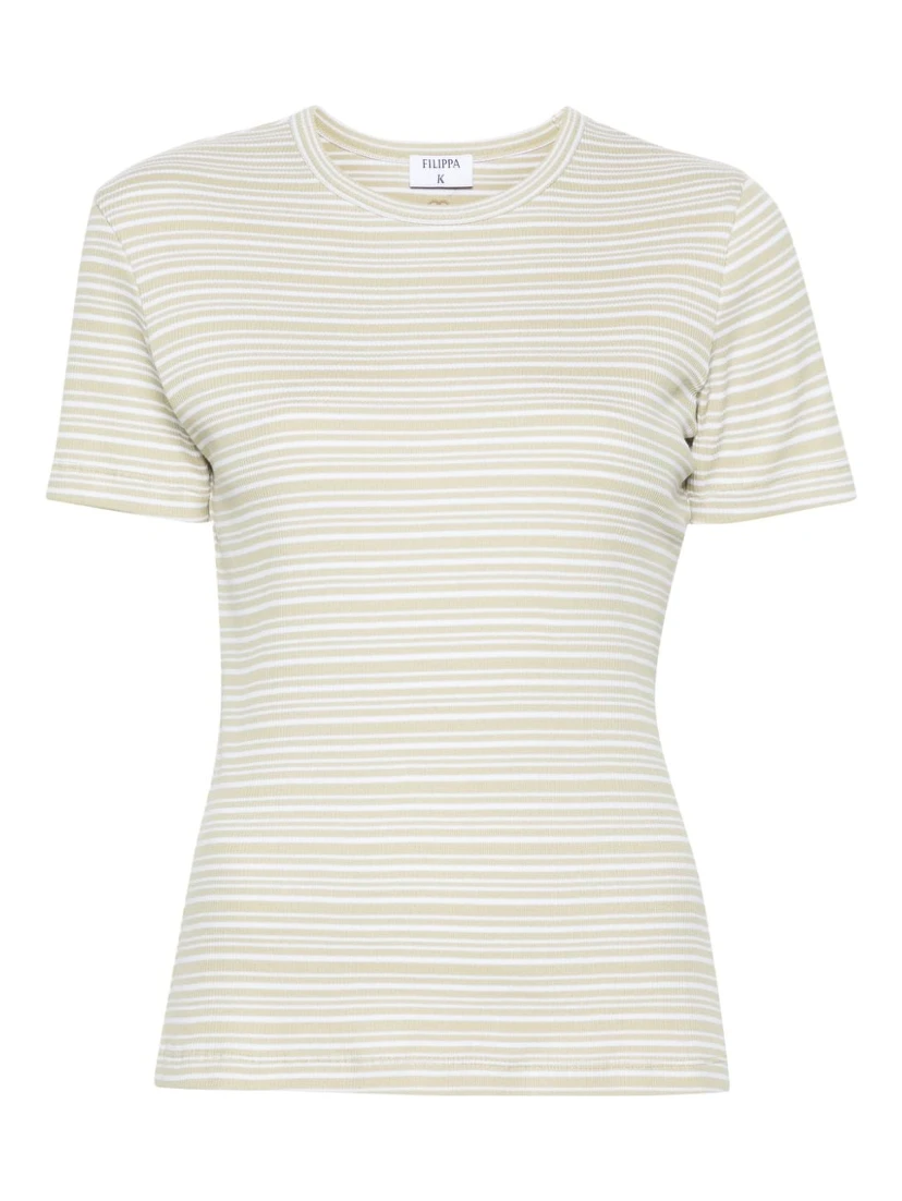 striped ribbed T-shirt