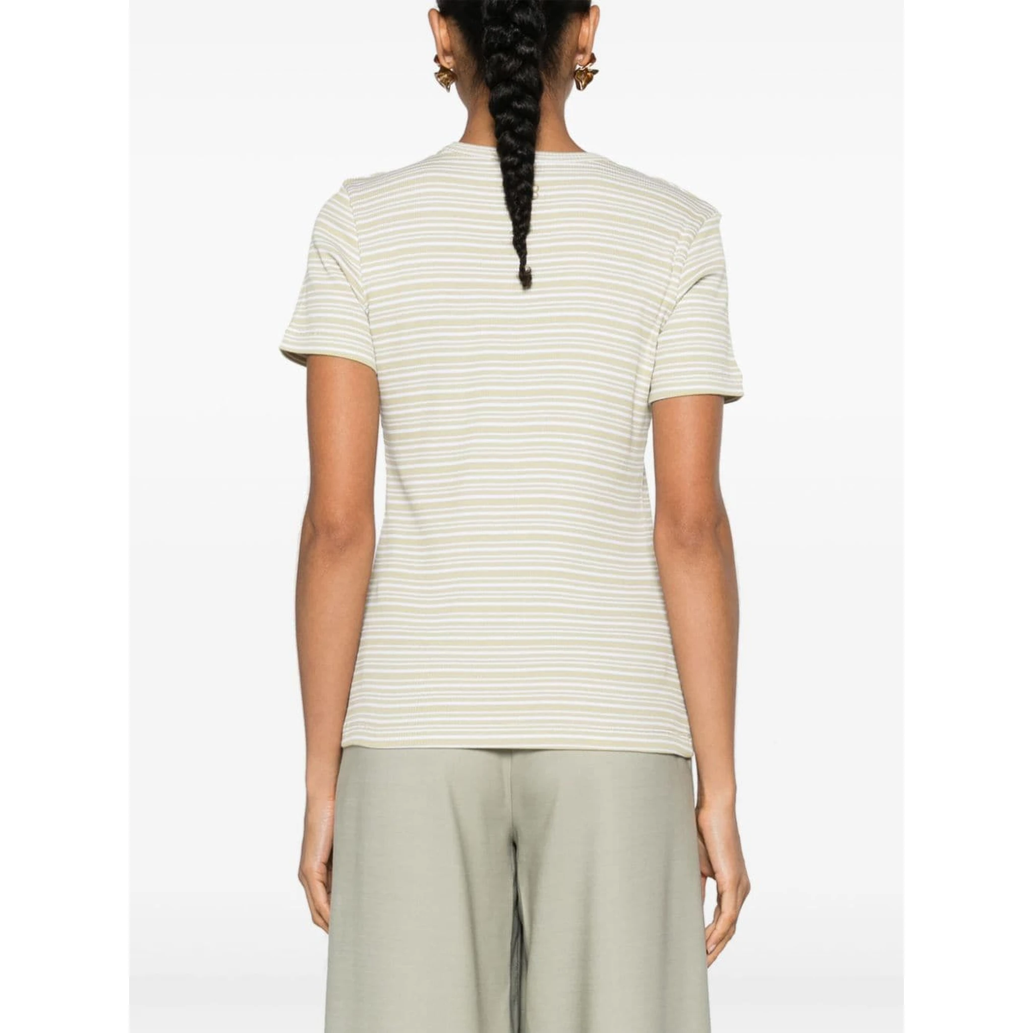striped ribbed T-shirt