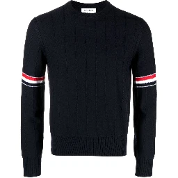 RWB-stripe long-sleeve jumper
