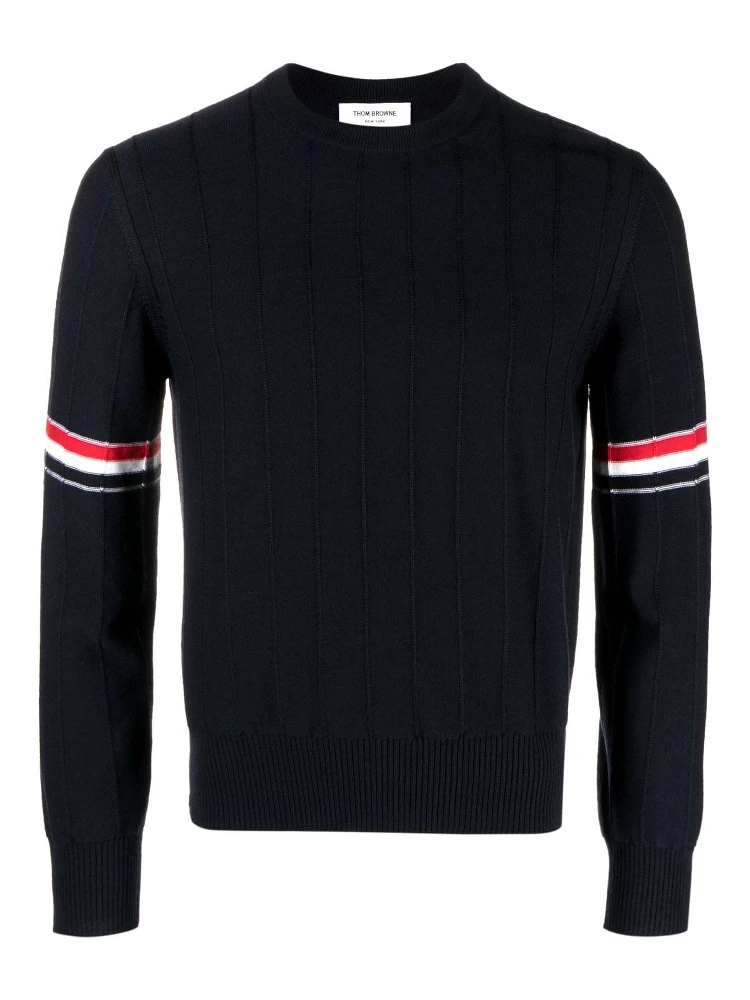 RWB-stripe long-sleeve jumper