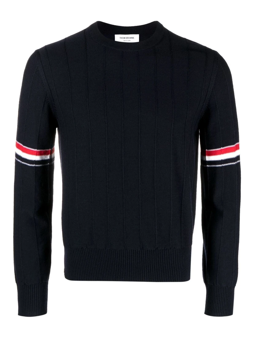 RWB-stripe long-sleeve jumper