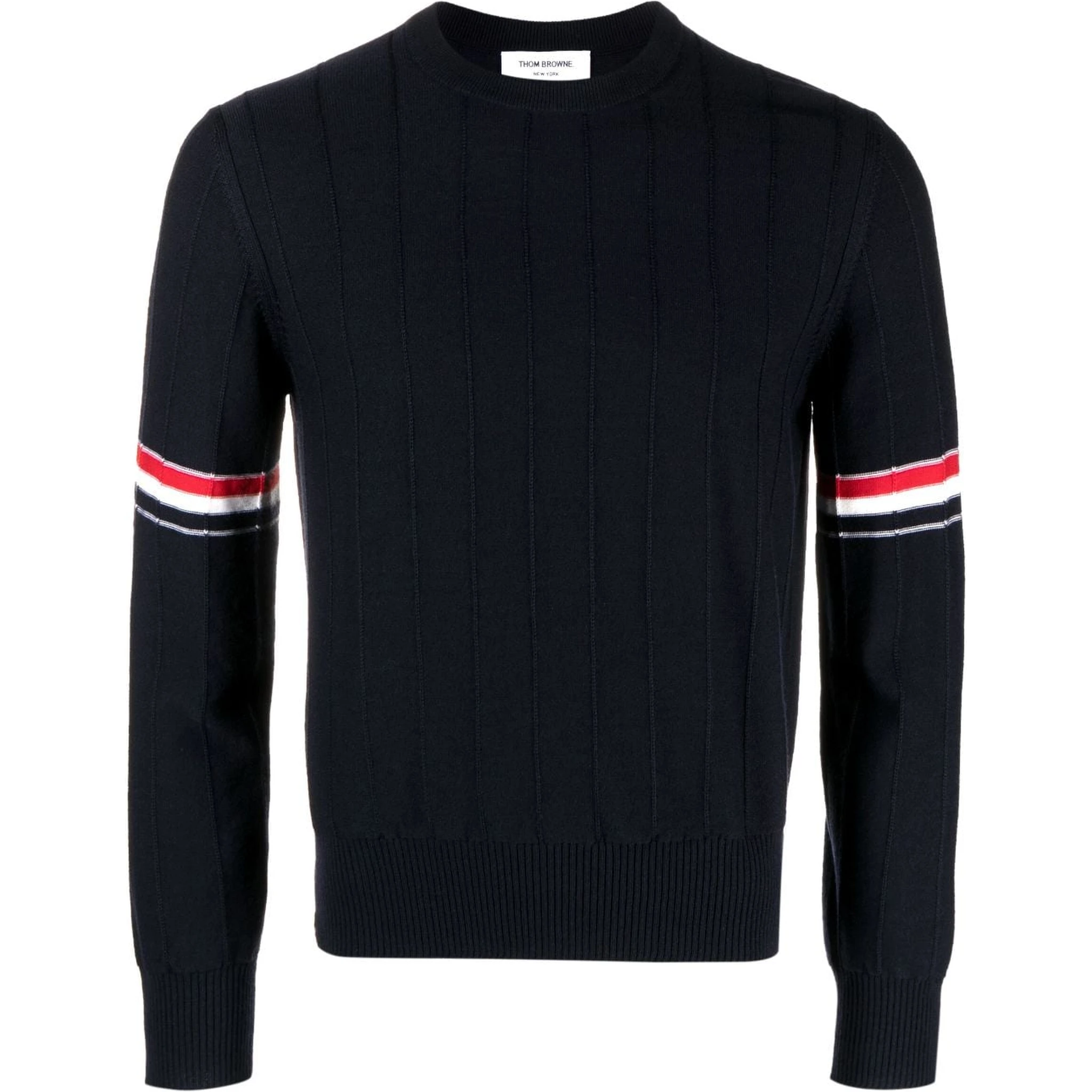 RWB-stripe long-sleeve jumper