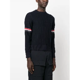 RWB-stripe long-sleeve jumper