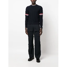 RWB-stripe long-sleeve jumper