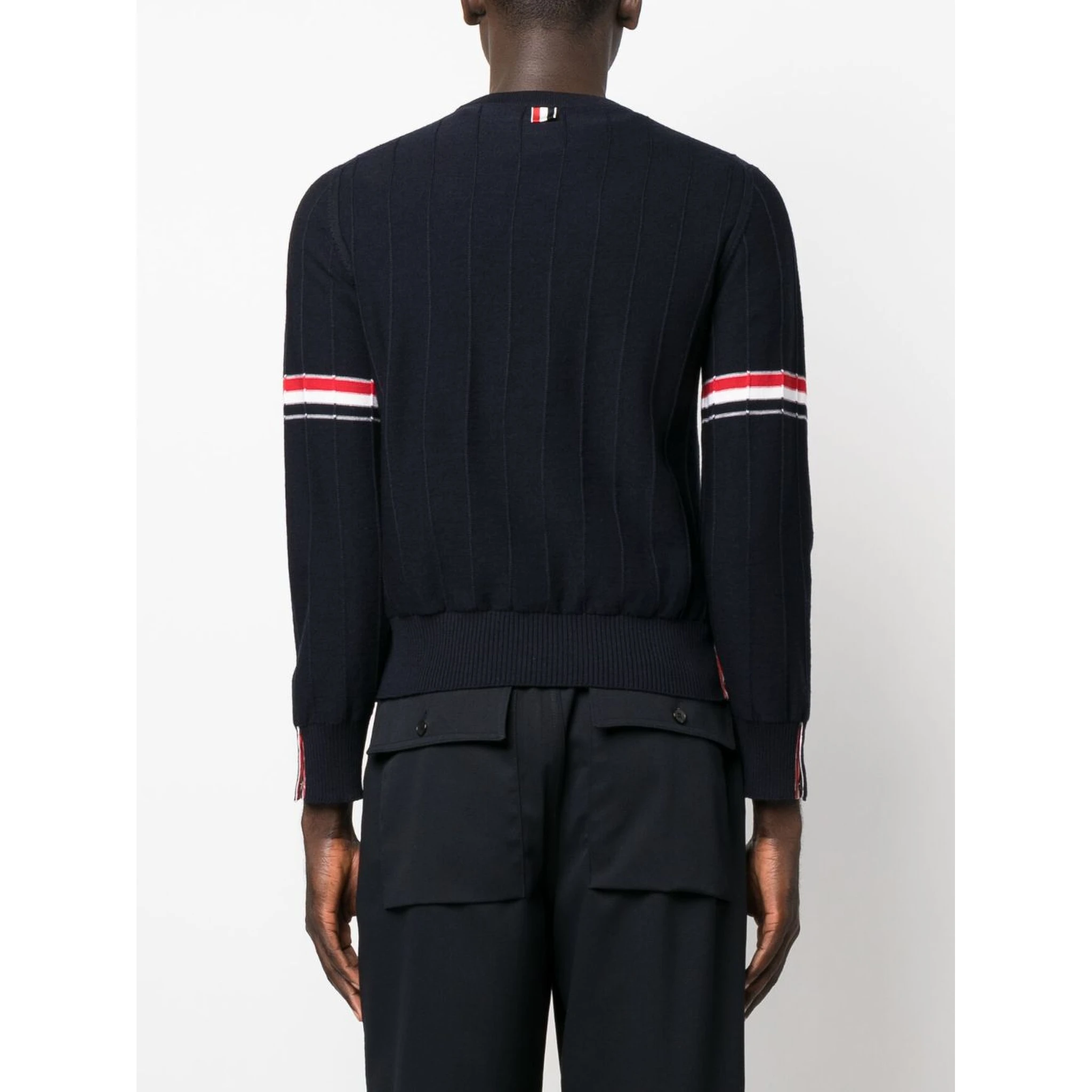 RWB-stripe long-sleeve jumper