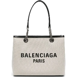 Ivory Canvas S Duty Free Shopping Bag