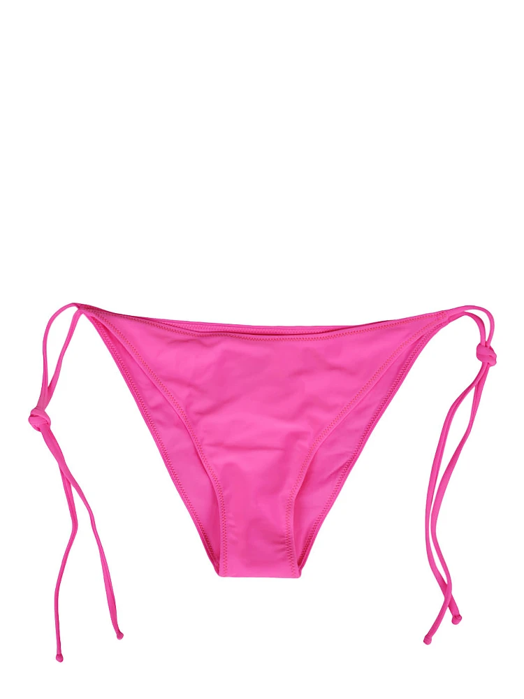 Woman Fuchsia Swim Briefs With Side Laces