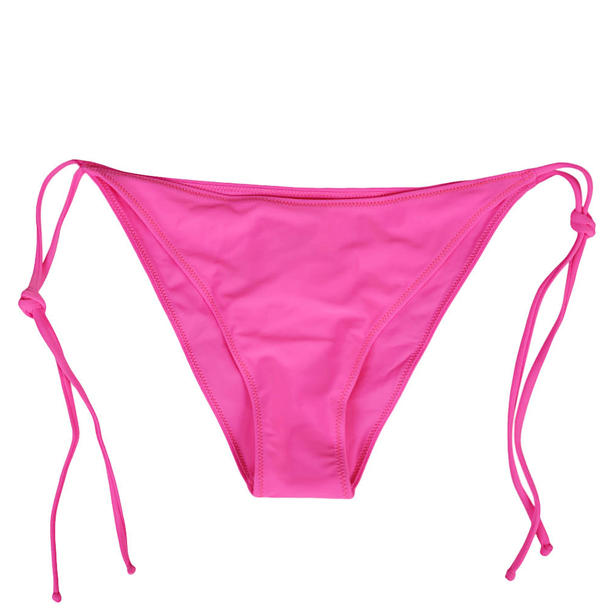 Woman Fuchsia Swim Briefs With Side Laces