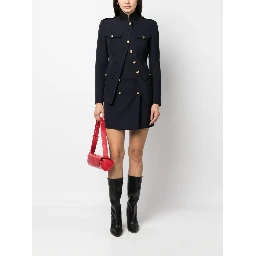 Trapeze Midi Skirt In Navy