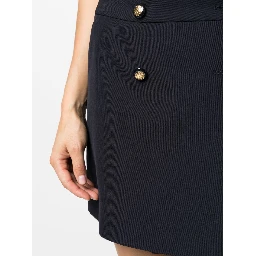 Trapeze Midi Skirt In Navy