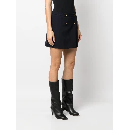 Trapeze Midi Skirt In Navy