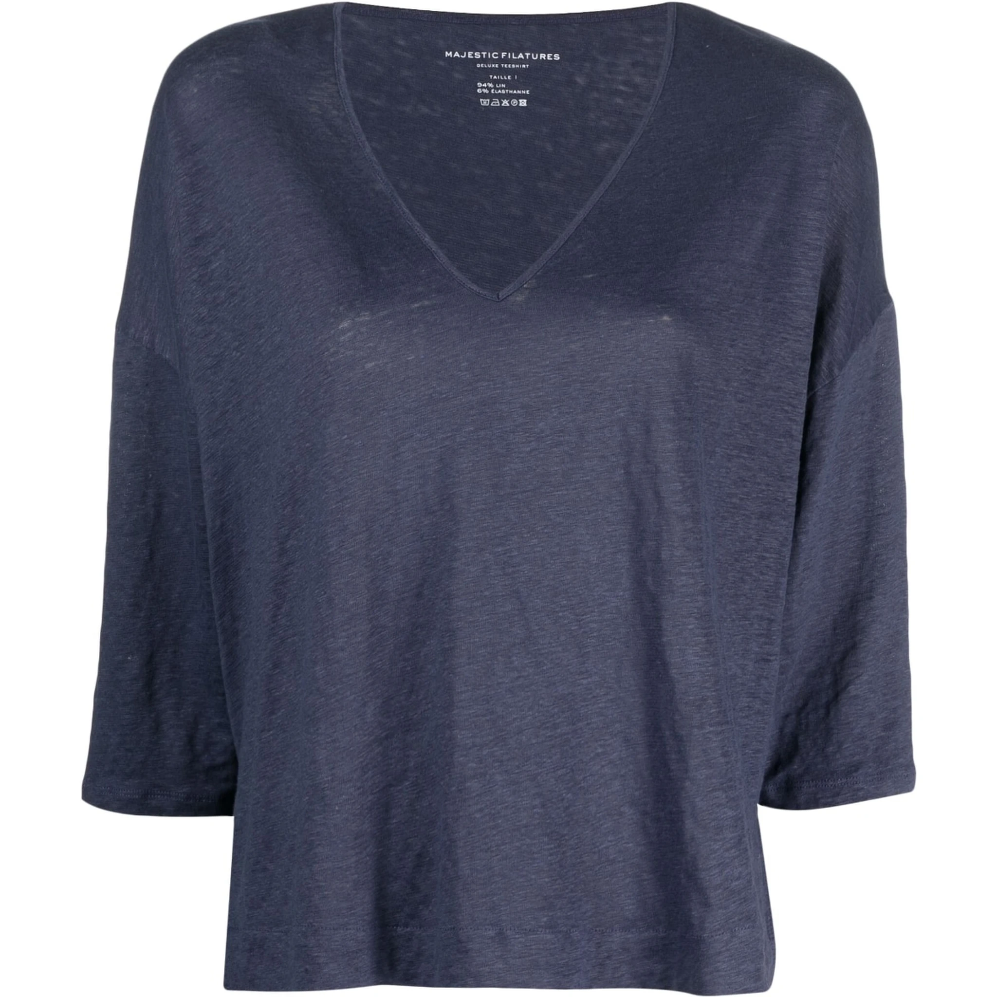 V-neck three-quarter sleeved top