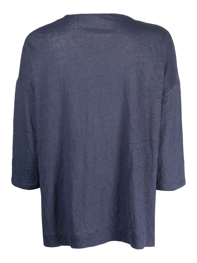 V-neck three-quarter sleeved top